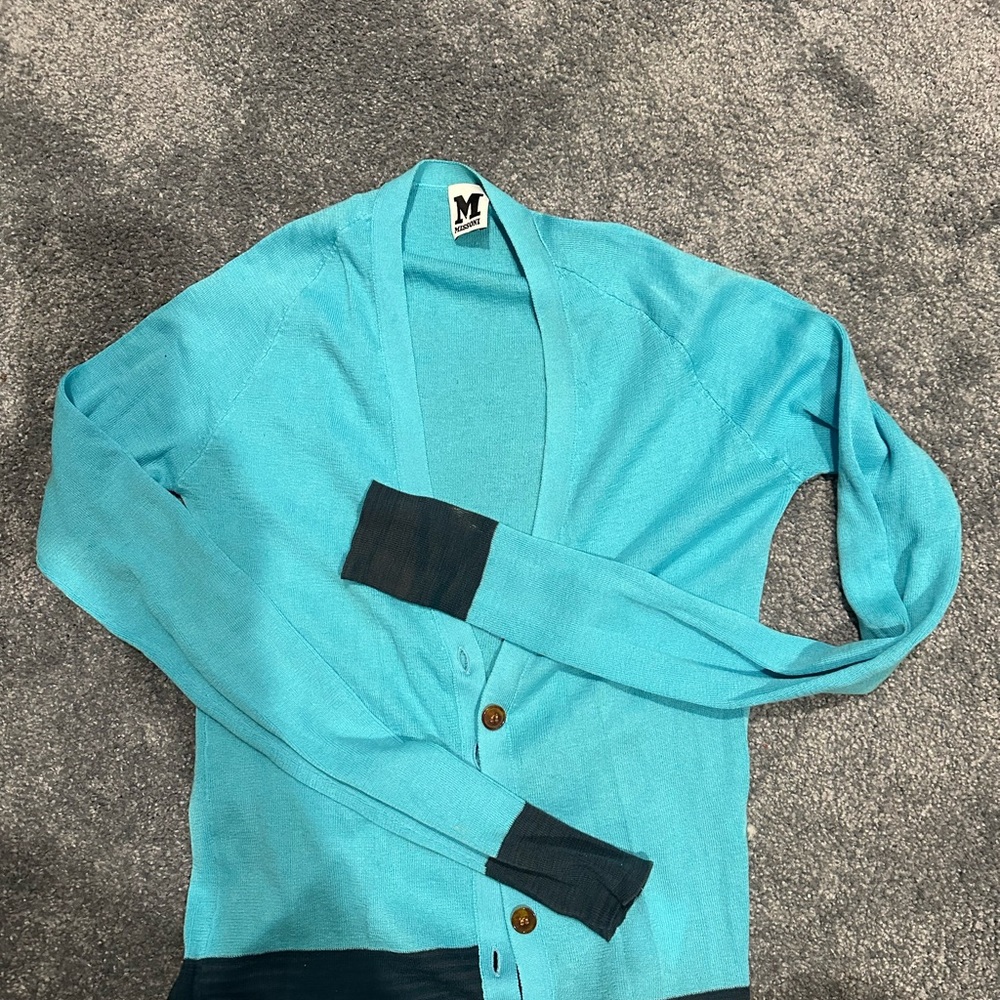 Missoni Blue and Black Cardigan Sweater